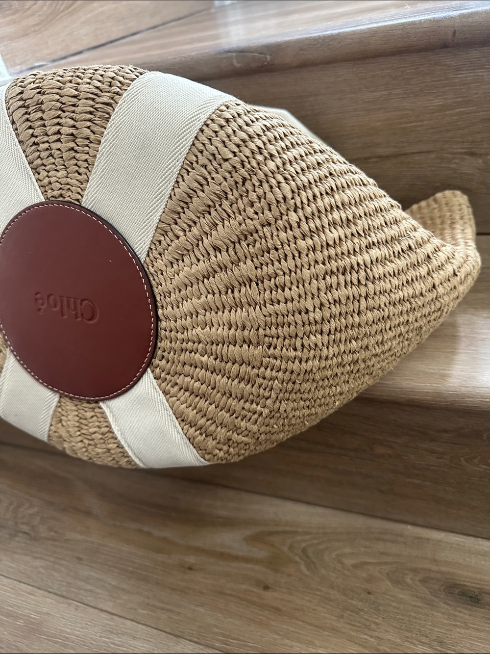 Authentic Chloe x Mifuko Woody Large raffia tote - Picture 12 of 16
